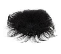 BCOATH Parrucca da Uomo Chioma Veri Nero Clip, Toppa per Ricrescita Invisibile, Comoda e Resistente, per Uso Quotidiano e Dress Fancy