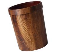 BCOATH Pattumiera in Pp Effetto Legno Antico Marrone, Grande Capacità, Design Semplice e Classico, per Cucina e Bagno, Multiuso e Pratica