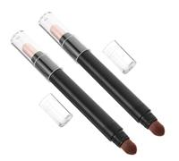 BCOATH Penna Trucco Occhi Doppia Punta 2 Pezzi in Abs Nero per Donna, Matita Ombretto e Pennello per Occasioni di Trucco e Party