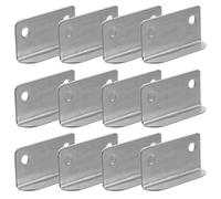 BCOATH Piastra di Bloccaggio per Serratura Cassetto a Forma in Ferro Argento, Resistente e Facile da Usare, 20 Pezzi per Armadio e Ufficio