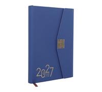 BCOATH Planner Trifold Giornaliero Settimanale Mensile per Obiettivi e Appuntamenti Agenda Dated Journal Organizzatore Lavoro Studio Carta Spessa Blu Scuro