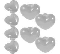 BCOATH Pomelli Ceramica Forma di Cuore per Mobili Cameretta Pastello, Set da 8 Pezzi Finitura Delicata e Tocco Fine, per Armadi e Cassetti della Cucina