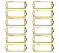 BCOATH Porta Biglietti da Visita in Ferro per Ufficio con Accesso Flessibile e Design Elegante, Cornice Gialla Adatta a Scaffali in Legno e Cassetti per Ambienti Domestici e Biblioteca
