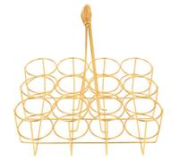 BCOATH Portabottiglie in Ferro Capacità 12 Bottiglie, Design Pratico e Portatile, Cestello Porta Birra per Bar e Ktv, Colore Oro Elegante