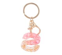 BCOATH Portachiavi alla Moda Ciondolo Alfabeto in Acrilico e Metallo, Accessorio per Borse e Chiavi Compatto 10x4x1 Cm, Ornamento Versatile per Zaini e Chiavi Auto, Regalo Creativo