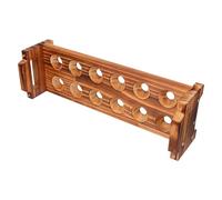 BCOATH Portauova in Legno Marrone 12 Scomparti, Impilabile e Facile da Montare, Design Rustico Due Maniglie per Conservazione Uova in Casa e Tavolo