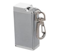 BCOATH Posacenere Portatile Compatto in Ferro con Design a Portachiavi, Antivento con Coperchio, per Campeggio e Viaggio, Colore Argento Elegante
