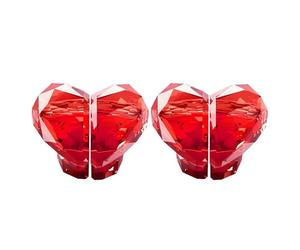 BCOATH Pulsante per Wc a Forma di Cuore con Texture Diamantata, Accessorio Igienico in Ps con Colla Acrilica, Facile da Installare, 2 Paia per Bagno Domestico e Visite Notturne