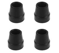 BCOATH Punte di Ricambio in Gomma Antiscivolo 16mm per Bastone da Passeggio Quadruplo 4 Pezzi Nero, Piedini in Gomma per Stabilità e Sicurezza Anziani su Superfici Interne ed Esterne