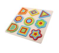 BCOATH Puzzl Legno Montessori per Tavola Educativa con Forme Geometriche Colorate Gioco Sensoriale per Sviluppo Cognitivo e Coordinazione Manuale per Ragazzo Ragazza Età Prescolare