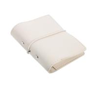 BCOATH Quaderno Tascabile A8 Mini Portatile in Pelle Sintetica Bianca 3 Anelli, Blocco Note Vuoto per Appunti di Viaggio e Ufficio, Quaderno Ricaricabile per Studenti e Professionisti