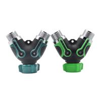 BCOATH Raccordo Rapido per Irrigazione a Doppio Passaggio a Forma di Y in Plastica Nera Valvola di Controllo per Giardino Balcone e Irrigazione Domestica Colore Casuale