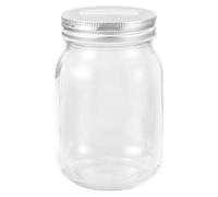 BCOATH Salvadanaio in Vetro Trasparente con Coperchio Argentato a Fessura Barattolo per Monete per Strumento di Autodisciplina e Metodo Premi per Apprendimento e Comportamento