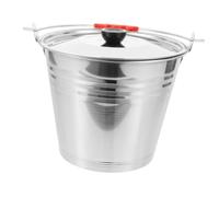 BCOATH Secchio in Acciaio Inossidabile Multiuso con Coperchio Ermetico Secchiello per Latte e Ghiaccio Manico Stabile e Fattoria Design Semplice e Resistente