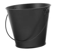BCOATH Secchio per Grasso da Barbecue in Latta Nero, Facile da Pulire e Conservare, Contenitore per Olio per Uso BBQ all Aperto e Grigliate