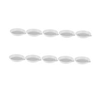 BCOATH Set 10 Piattini per Vasi di Piante Grasse in Plastica Bianco Manico, Bordo Larghezza e Fessura Profonda per Balcone e Giardino, Protezione e Mantenimento umidità
