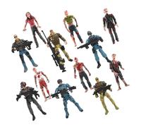 BCOATH Set 12 Action Figure Militari 10Cm Soldati e Zombi Articolati in Plastica Modelli Dettagliati per Gioco Interattivo e Decorazioni per Feste
