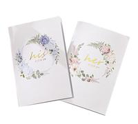 BCOATH Set 2 Libri di Voti per Matrimonio Design Delicato in Carta, Quaderno Elegante per Sposa e Sposo Come Regalo per Giorno delle Nozze