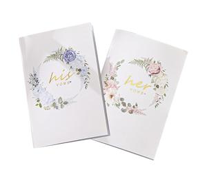 BCOATH Set 2 Libri di Voti per Matrimonio Design Delicato in Carta, Quaderno Elegante per Sposa e Sposo Come Regalo per Giorno delle Nozze