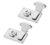 BCOATH Set 2 Pezzi Chiavistello per Valigia in Ferro Argento Design Ergonomico e Sicurezza Migliorata, Chiusura Vintage Decorativa per Accessori da Viaggio