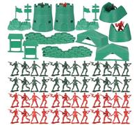 BCOATH Set 200 Pezzi Mini Soldati di Plastica per Campo di Battaglia Giocattoli di Tavolo di Sabbia Accessori Militari Kit Creativo per e Feste