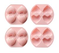 BCOATH Set 4 Pezzi Stampi Cuore in Silicone per Torte e Biscotti, Facili da Pulire, 4 Cavità, per Uso Domestico e Pasticceria Professionale