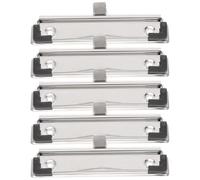 BCOATH Set 5 Clip per Appunti in Metallo Argento Meccanismo di Bloccaggio Forte, Multifunzione, Design Minimalista per Scuole e Uffici