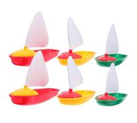 BCOATH Set 6 Pezzi Giocattoli da Spiaggia per Barche a Vela in Plastica Colorate Giocattoli da Piscina Estivi per Giochi Acquatici All’Aperto per Bimbi Colore Casuale Colore Casuale