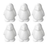 BCOATH Set 6 Pezzi Modello Pinguino in Schiuma Bianca per Pittura Artistica e Sviluppo Intelligenza, Materiale Creativo per Festival della Raccolta e Pasqua