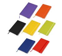 BCOATH Set 7 Quaderni A6 con Linee e Chiusura Elastico, Copertina in Pu, Multifunzione per Studenti e Appunti in Scuola o Riunioni, Carta di Qualità