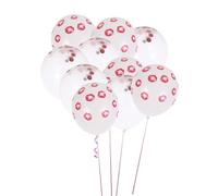 BCOATH Set da 20 Palloncini in Lattice per Matrimoni e Feste Decorazioni Coriandoli Rossi e Forma a Labbra Resistente e Sicuro per Allestimenti Natalizi Compleanni e Capodanno