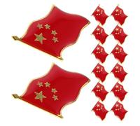 BCOATH Set da 20 Spille Patriottiche Distintivo a Forma di Stella a Cinque Punte, Realizzate in Lega Leggera Design Elegante e Motivo Bandiera Rossa, per Eventi a Tema