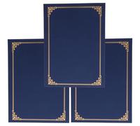 BCOATH Set da 3 Copertine Design Classico in Navy per Certificati Facili da Usare e Trasportare al Maggior Parte Adatte la Maggior Parte dei Diplomi e Documenti dei Diplomi e Documenti