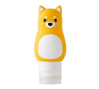BCOATH Set da 3 Flaconi Vuoti per Cosmetici da Viaggio, Bottiglie Dispenser in Silicone Portatili da 50ml, 70ml e 90ml, Design Leggero Forme di Coniglio, Cane Giapponese e Stili multipli