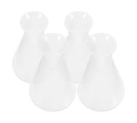 BCOATH Set di 4 Beute Coniche in Plastica Trasparente da 250ml Bocca Larga e Forma Stabile Conica per Laboratorio e Ricerca Scientifica