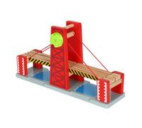 BCOATH Set Giocattoli Ferroviari in Legno Ponte Levatoio Elevabile Binari Compatibili per Trenini Gioco Creativo Fai da Te per