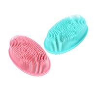 BCOATH Spazzola per Bagno in Silicone per 2 Pezzi, Spazzola Sensoriale Tattile Bifacciale Morbida, Scrub Corpo per Neonati, Strumento per Sviluppo Sensoriale e Pulizia Delicata