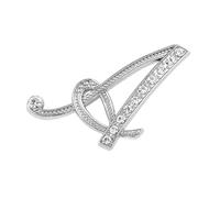BCOATH Spilla da Colletto in Lega Argento a Forma di Lettera Inglese, Elegante e Sicura, Adatta a Diversi Stili di Abbigliamento Fashion e Chic
