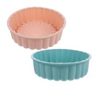 BCOATH Stampi in Silicone per Dolci Rotondi 2 Pezzi, Teglie Resistenti Alte Temperature, Forma Moderna per Torte e Cheesecake in Forno