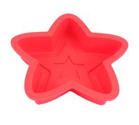BCOATH Stampo per Torta a Pentagramma in Silicone Rosso, Facile da Pulire | Uso Domestico e Pasticceria Professionale, Flessibile e Facile da Sformare, per Principianti e Maestri