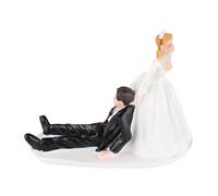 BCOATH Statuina Sposi Torta Matrimonio in Resina Decorazione Divertente e Adattabile per Cake Topper Sposini Originali per Feste Nuziali e Ambienti Casa Design Durevole e Raffinato