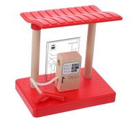 BCOATH Stazione di Rifornimento per Treno in Legno Piccola e Leggera Accessorio Gioco Educativo per Sviluppo Manuale e Immaginazione Adatto per Interni ed Esterni