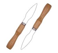 BCOATH Strumento per Gancio Bottoni a Mano in Legno e Metallo, Set 2 Pezzi per Anziani e Disabili, Accessorio Portatile per Assistenza al Vestirsi e Uso Domestico