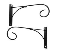 BCOATH Supporto da Parete in Ferro Nero Resistente e Salvaspazio 2 Set per Piante Sospese con Design Europeo Elegante per Piccoli Appartamenti e Spazi Verdi Verticali