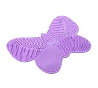 BCOATH Tappetino in Silicone Porpora per Pulizia Pennelli Make Up Ventosa Sul Retro a Forma di Farfalla per Pulizia Profonda Facile Uso a Casa nel Salone di Bellezza