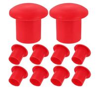 BCOATH Tappi di Sicurezza per Barre d'Armatura in Pp Rosso 16-25mm, Cappucci Protettivi a Forma di Fungo per Cantieri, 50 Pezzi Riutilizzabili per Lavorazione Barre
