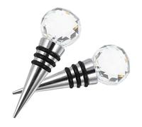 BCOATH Tappi per Bottiglia di Vino in Cristallo e Lega 2 Pezzi, Sigillanti Resistenti, Non Si Rompono Né Deformano, per Bottiglie di Vino e Cocktail Colore Casuale