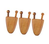 BCOATH Tavole Massaggianti in Legno 3 Pezzi, Raschietti Guasha per Massaggi Linfatici, Strumenti per Massaggio Corpo Domestico Angoli Arrotondati, Leggeri e Portatili per Relax Quotidiano