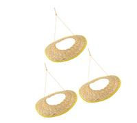 BCOATH Visiera Parasole per Casco da Lavoro 3 Pezzi in Paglia di Grano Larga 45cm Protezione Solare Forte e Ventilazione Migliorata per Attività Estive All'aperto