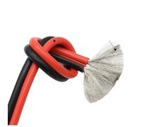 BCOMFY 1/2 / 5M filo di rame cavo in gomma siliconica morbido 30 28 26 24 22 20 18 16 14 12 10 8 AWG 2 pin flessibile connettore LED fai da te nero rosso(2 Meters,26AWG)